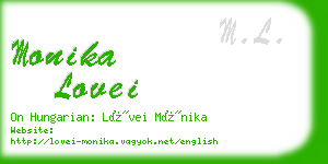 monika lovei business card